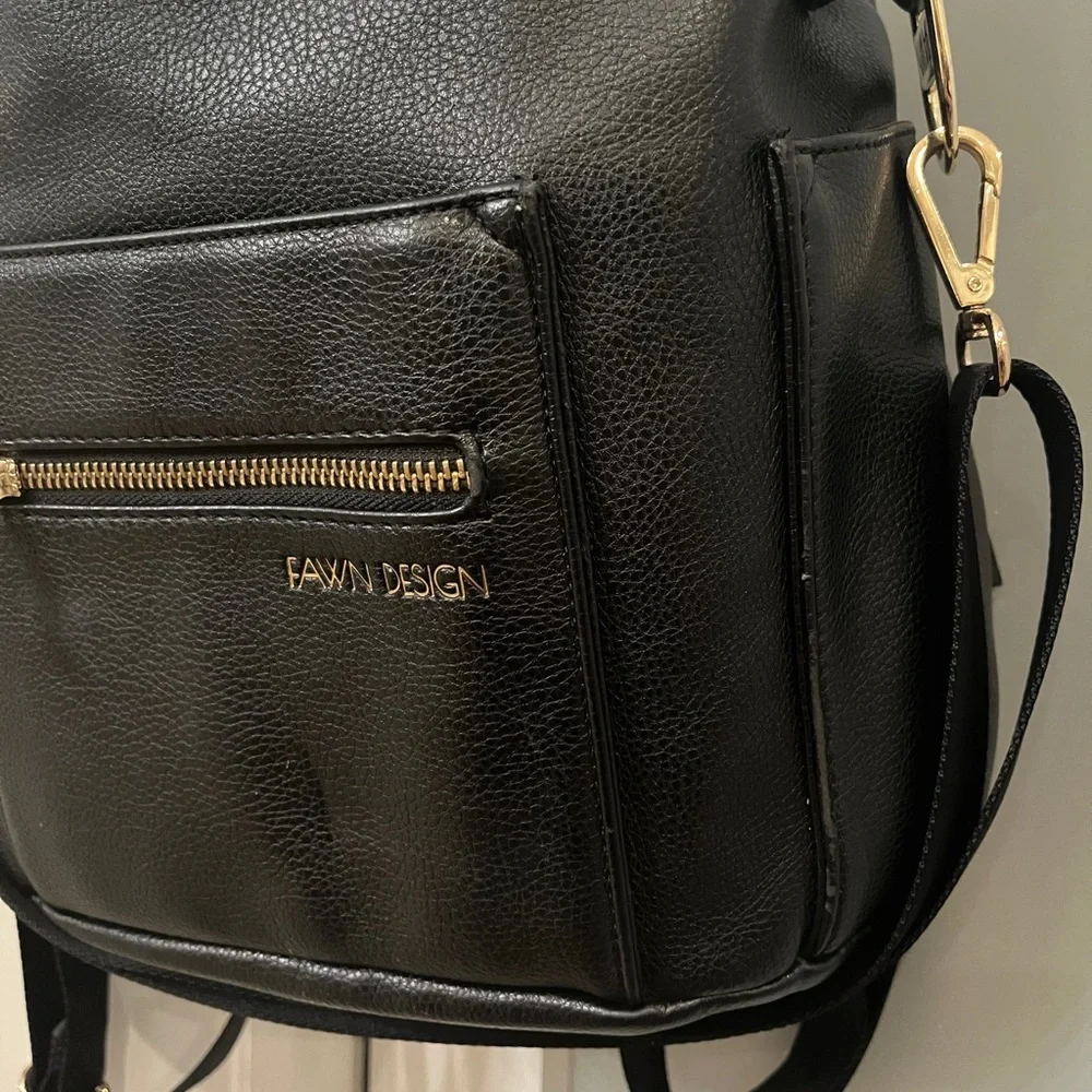 Fawn Design Mini Diaper Bag Black